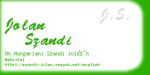 jolan szandi business card